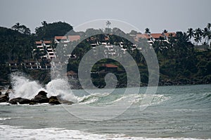 Ocean coast with waves and rocks