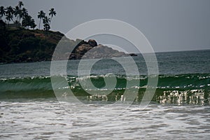 Ocean coast with waves and rocks