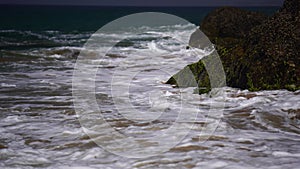 Ocean coast with waves and rocks