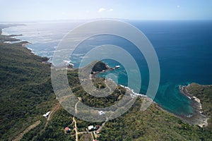 Ocean coastline aerial view