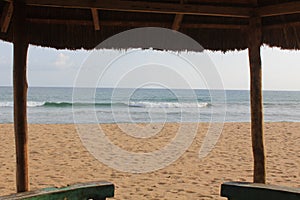 Ocean current seen from a beach hut