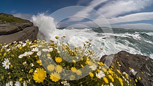 Ocean and dandelions