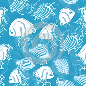 ocean draw random background, underwater, abstract element pattern design