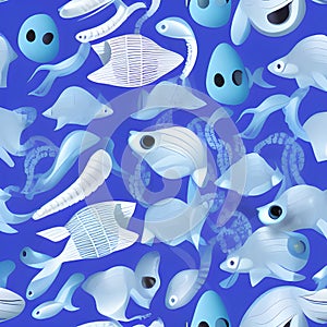 ocean draw random background, underwater, abstract element pattern design