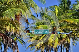 Ocean Drive Street Sign