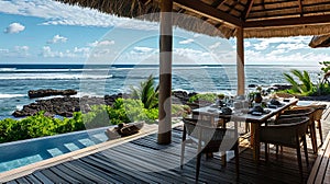 Ocean Edge Bungalow Dining Ambiance