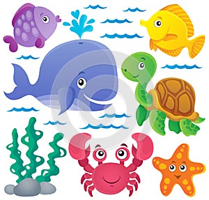 Ocean fauna thematic collection 1