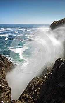 Ocean geyser La Bufadora Ensenada Mexico