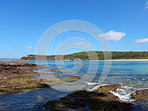 Ocean kayak in bay at Murramarang National Park marine reserve