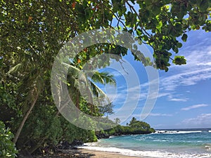 Ocean scene in maui hawaii