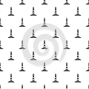 Ocean lighthouse pattern vector seamless