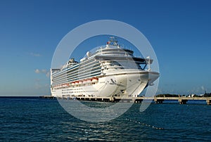 Ocean liner in the Caribbean