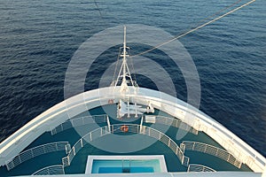 Ocean liner moving in straight direction