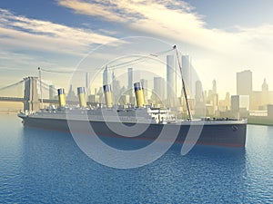 Ocean Liner in New York