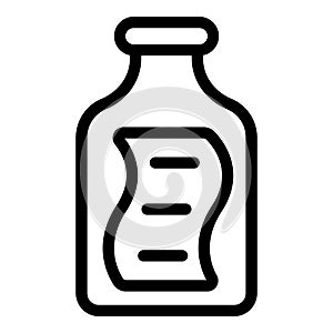 Ocean message bottle icon outline vector. Marine signal