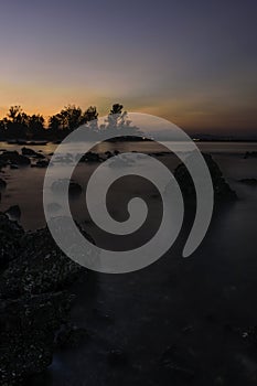 Ocean, mountains and sky