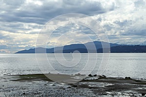 Ocean and mountains in Vancouver