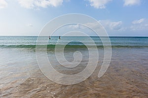 Ocean Paddle Boarders Beach