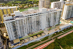 Ocean Pavilion Condominium shot with aerial drone Miami Beach FL