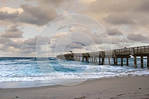 Ocean Pier in Lake Worth South Florida photo