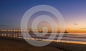 Ocean Pier at Sunset, California