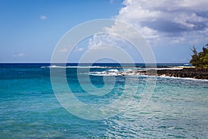 Ocean at Poipu Beach In Hawaii photo