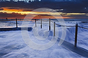 Ocean Rock Pool Over Sunrise