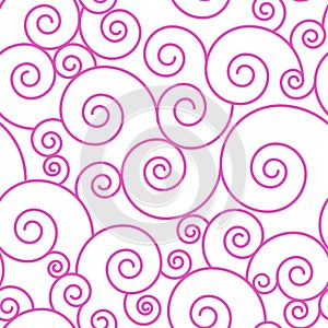 Ocean`s Crest Hot Pink Sea Swirls