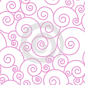 Ocean`s Crest Pink Sea Swirls