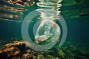 Ocean\'s Plight: Plastic Harming Marine Life and Amplifying Environmental Impact. Generative AI