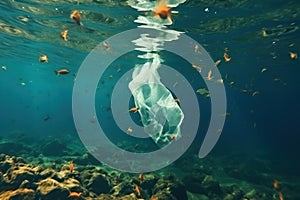 Ocean\'s Plight: Plastic Harming Marine Life and Amplifying Environmental Impact. Generative AI