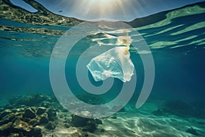 Ocean\'s Plight: Plastic Harming Marine Life and Amplifying Environmental Impact. Generative AI