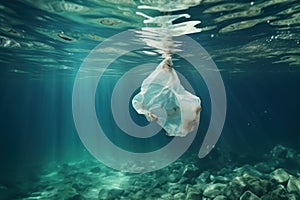 Ocean\'s Plight: Plastic Harming Marine Life and Amplifying Environmental Impact. Generative AI