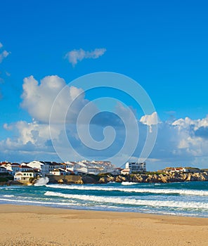 Ocean seashore town. Baleal, Portugal