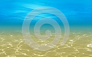 Ocean shallow underwater background photo