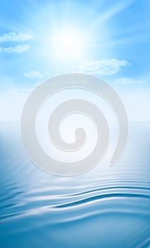 Ocean Sky Sun Background