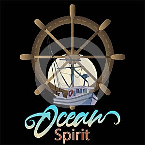 Ocean Spirit Nautical Journey T-shirt Graphics Vector