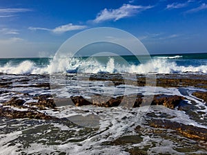 Ocean Splash near Buracona in the Island of Sal