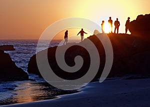 Ocean Sunset Watchers
