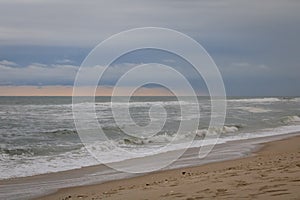 Ocean Surf White Water Kisses the Beach