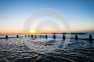 Ocean Tidal Pool Waves Dawn