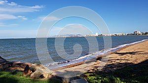 Ocean tides on the beach