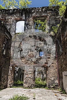 Ruined building on a side street, Old Town, Panama City, Panama photo