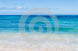 Ocean and tropical sandy beach background