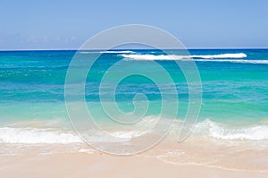 Ocean and tropical sandy beach background