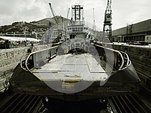 Ocean tug at dry dock