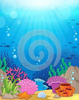 Ocean underwater theme background 3