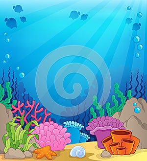 Ocean underwater theme background 4