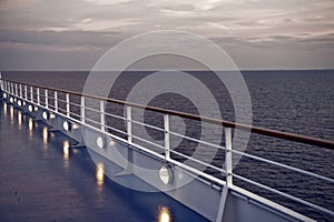 Ocean view from cruise ship. vacation on cruise ship