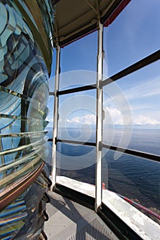 Ocean view of Lanse Amour Lighthouse NL Canada